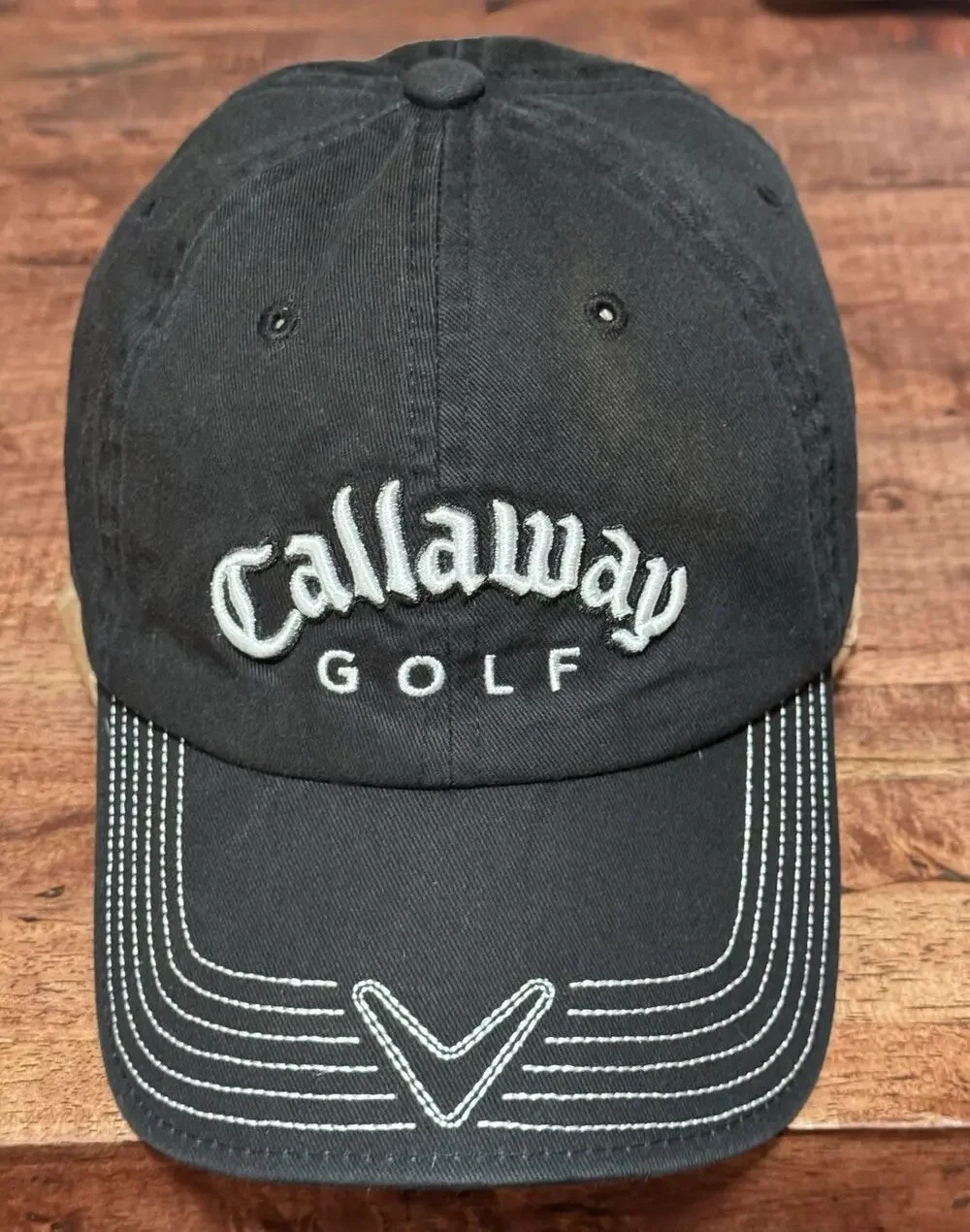 Callaway Golf Strapback Adjustable Hat Cap Black White